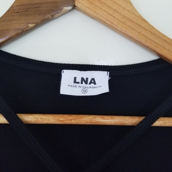 lna California Cross Chest Ribbed Tee Size 1X - Picture 2 of 6